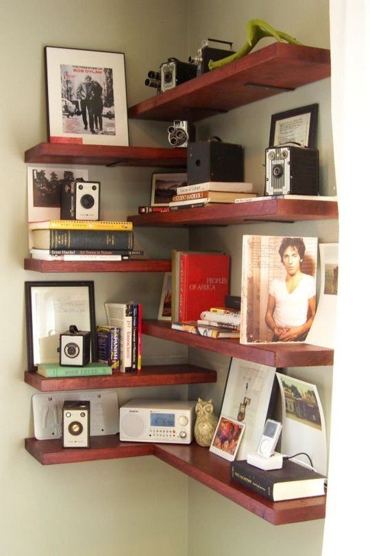 Shelves for an awkward corner
