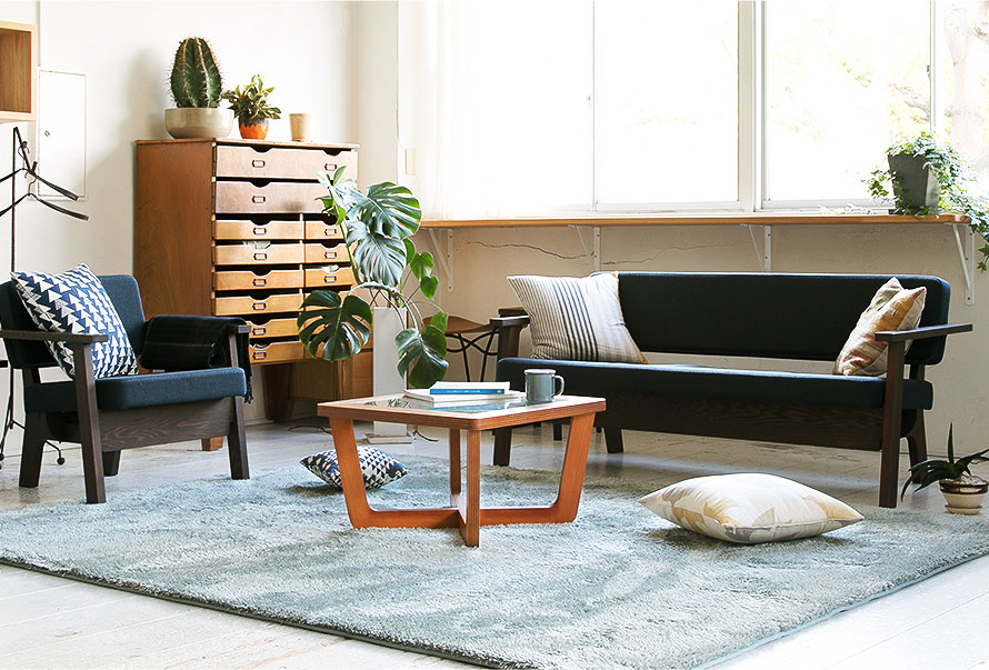 Cosy living room with Softy Japanese rug