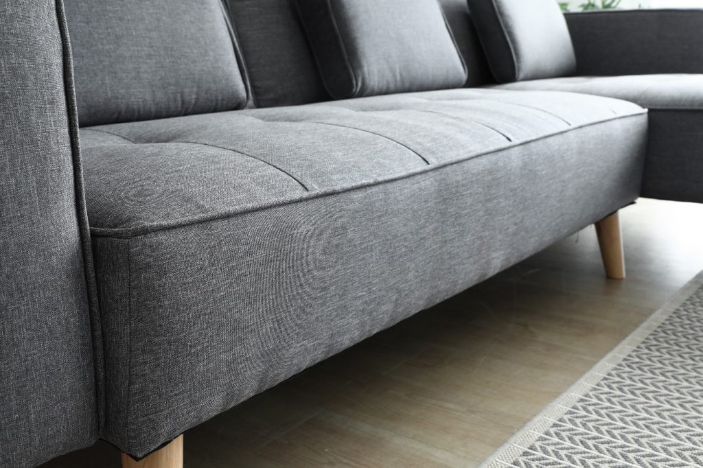 Sturdy 100% plywood legs support the Kano L-Shaped Sofa.