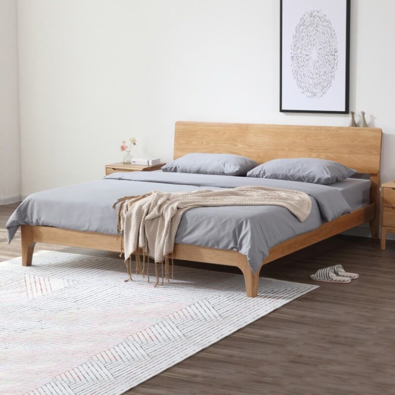 Nara American Oak Wood Bed Frame