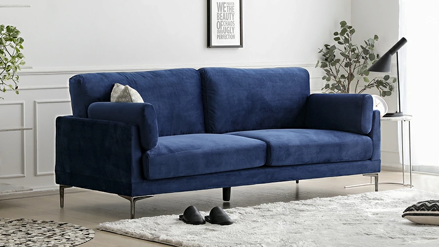 Alivio Velvet 3-Seater Sofa