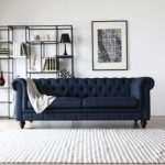 Chesterfield Sofa in Velvet Blue