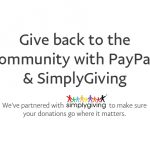Give back to the community with Paypal and SimplyGiving