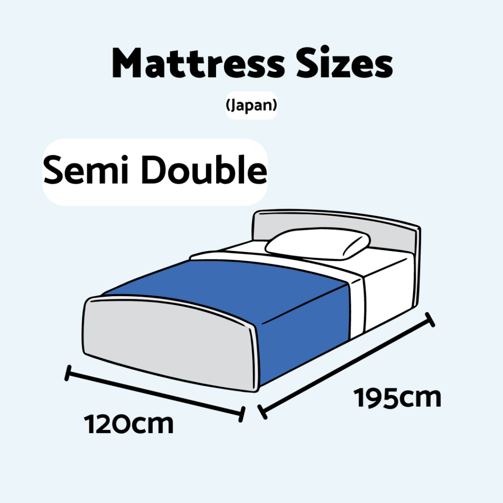 semi double bed dimension