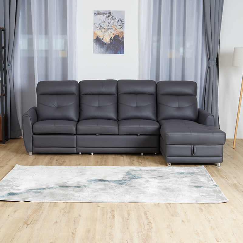 Black sofa with storage
